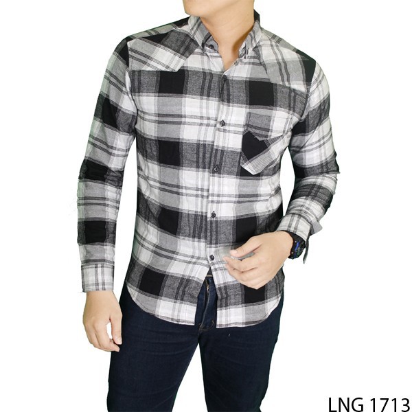 Kemeja Flanel Lengan Panjang / Baju Flanel Kotak Pria Panjang (COMB)