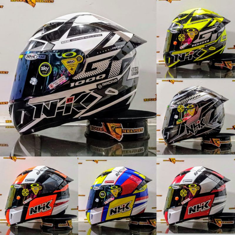 helm nhk gp1000 star blue PAKET GANTENG