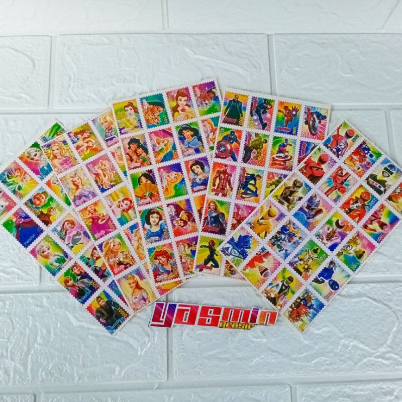 [TERMURAH] 20pcs Mainan anak Sticker Perangko karakter