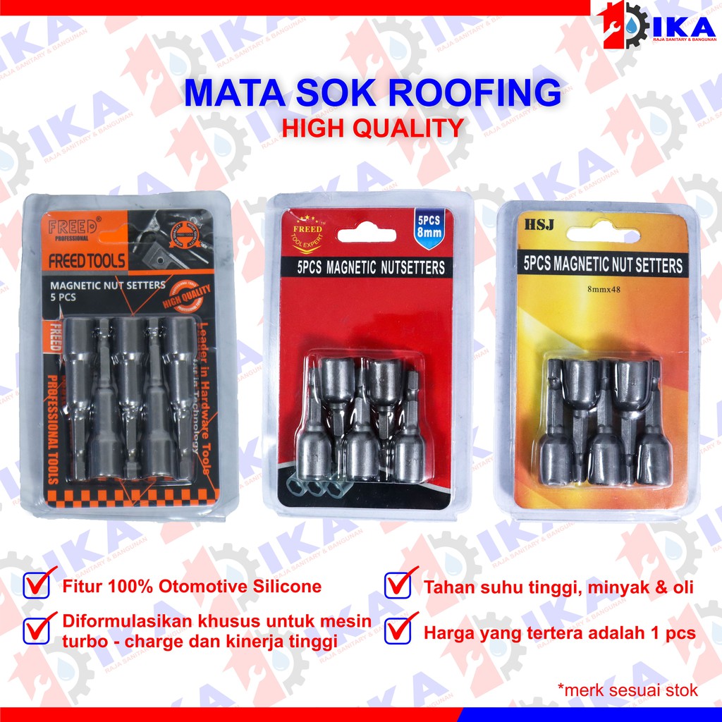 Mata Obeng Sock Roofing Baja Ringan 8 X 42 Mm 8 X 48 Mm 8 X 65 Mm