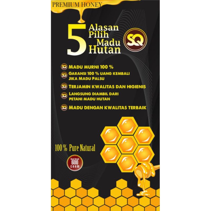 Madu Hutan Asli Raw Honey 600 GRAM