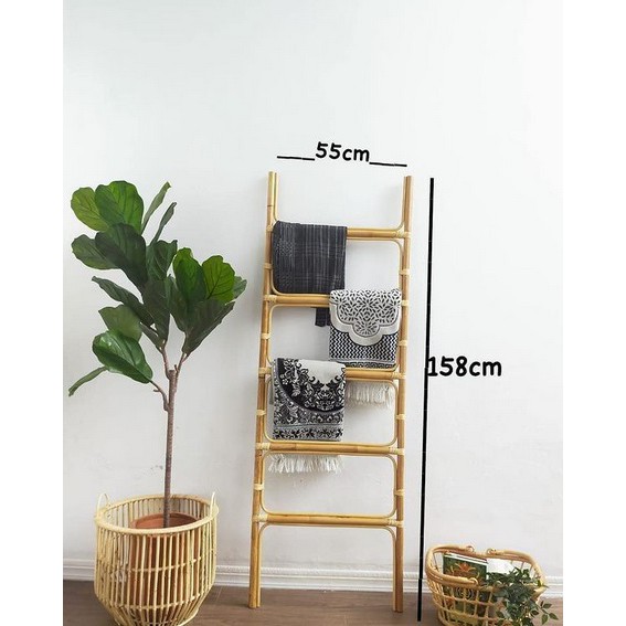 Tangga dekorasi/Tangga Sajadah Rotan / Ladder rattan dekorasi