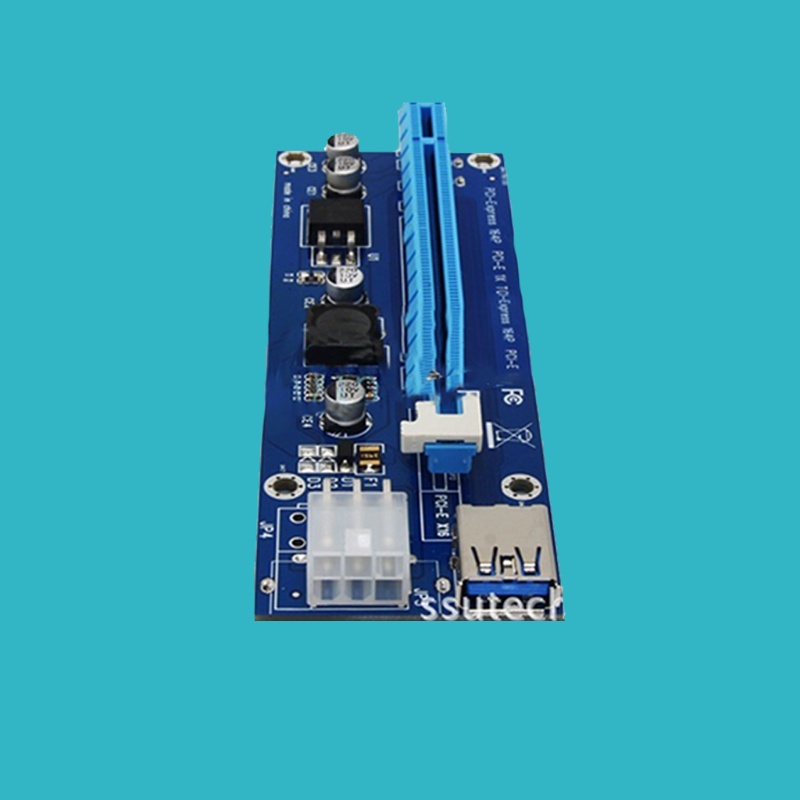 Btsg 6Pin PCI-E1X Ke 16X Extender Kabel Adaptor Kartu Grafis Untuk Workstation &amp; Komputer Peralatan Lingkungan Untuk Prote