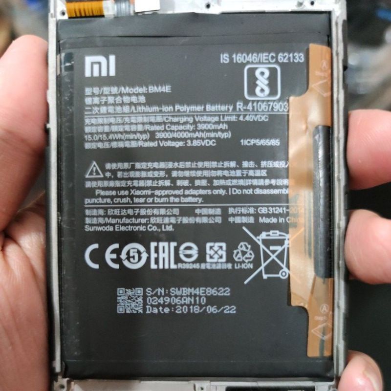 BATERAI BATRE BATTERY BM4E XIAOMI POCO F1 ORIGINAL COPOTAN