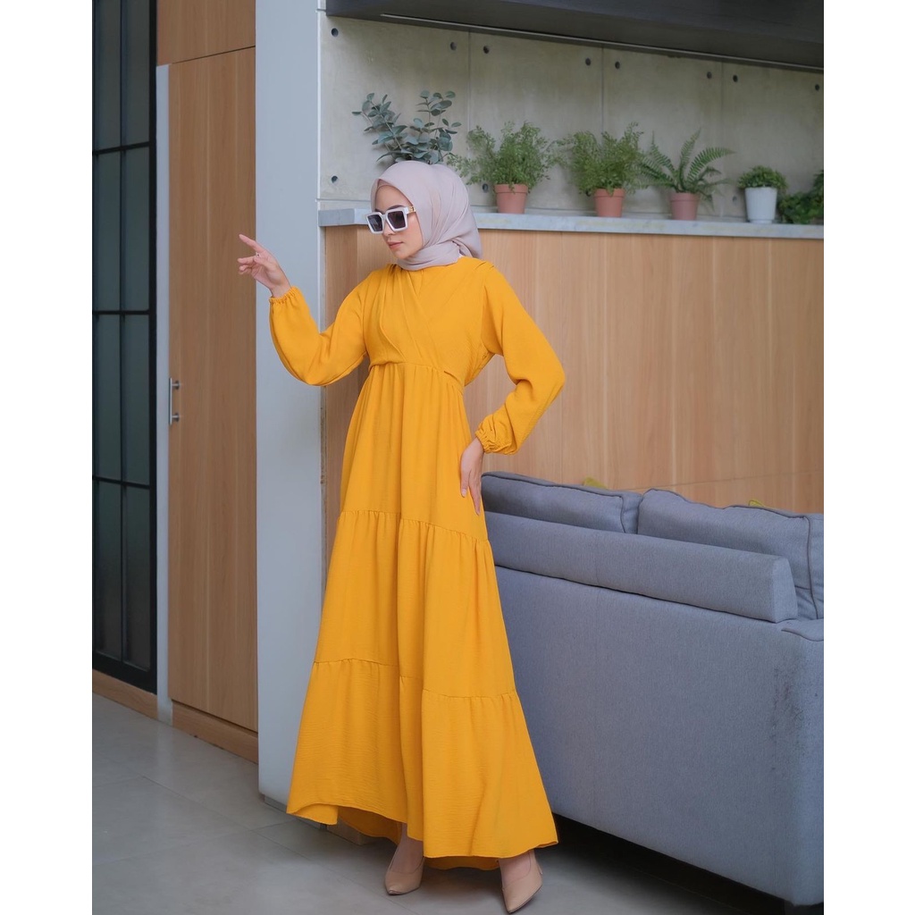 GINA CRINGKLE / DRESS PESTA / DRESS LEBARAN / DRESS KONDANGAN / DRESS POLOS