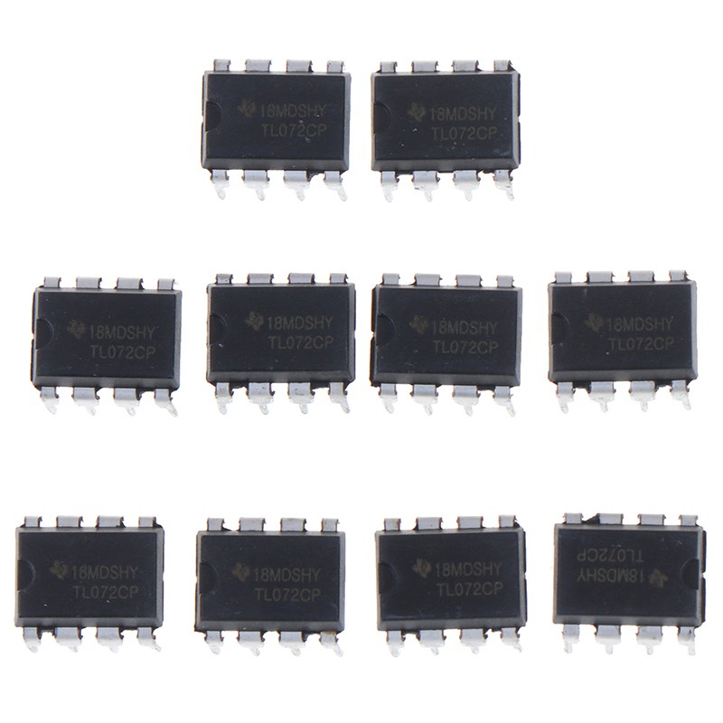 10PCS TL072CP New Original IC Inline DIP-8 Dual Operational Amplifier