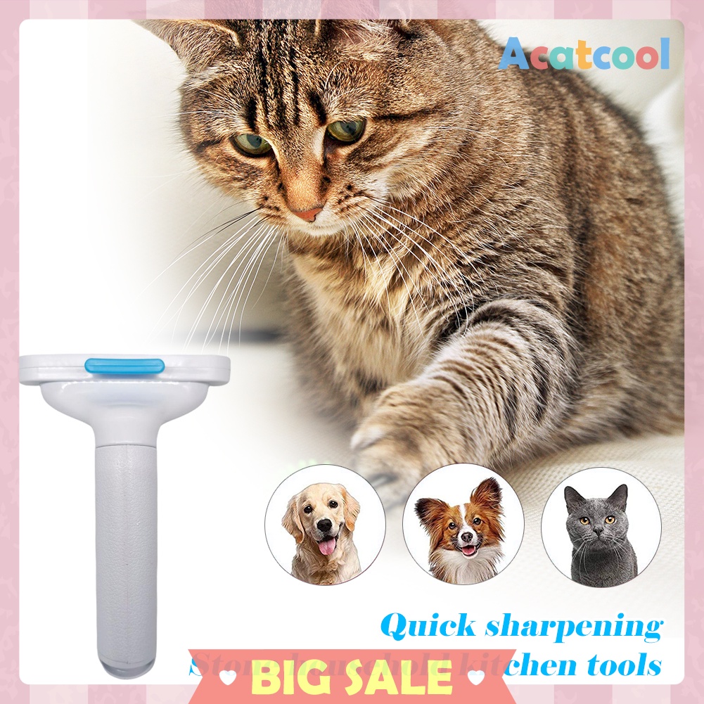 Plastic Hair Removal Comb Dogs Cat Detangler Fur Trimming Dematting Brush