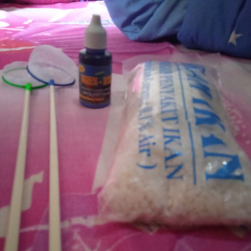 paket 2 saringan 1 obat biru 1 garam ikan