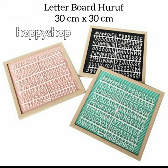 

Letter Board Huruf 30 cm x 30 cm, Papan Huruf Nama Bayi - Pink promo