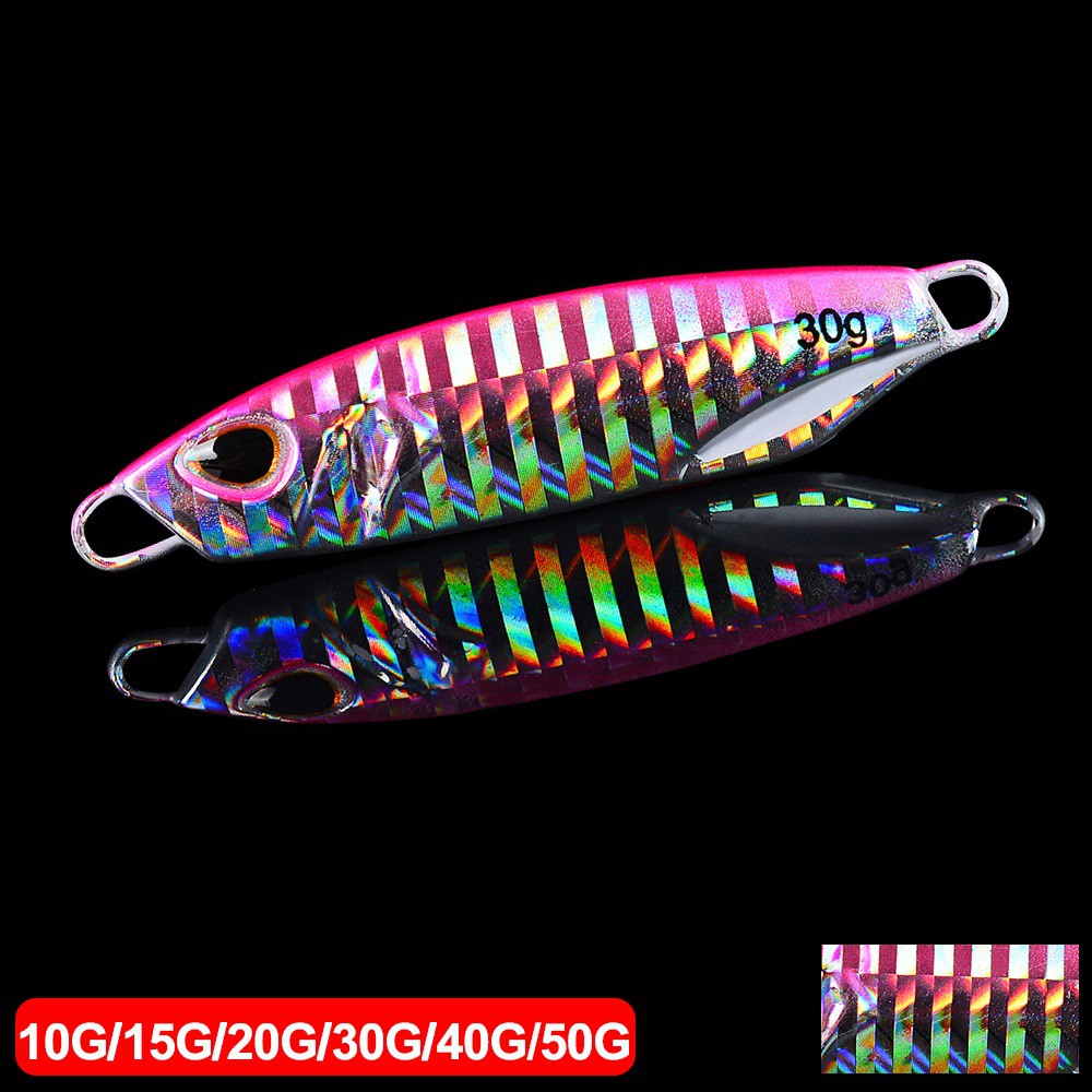 Shengyao 1Pcs Umpan Pancing Jig Metal Laser 3d Jepang Duo 10g/15g/20g/30g/40g/50g Fishing Lure Ikan Bass Bait