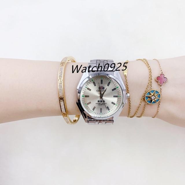 ✅COD [READY STOCK]  JAM TANGAN RANTAI ORIENT COUPLE 5WARNA READY FASHION RANTAI PRIA WANITA C11-Pria-Puith