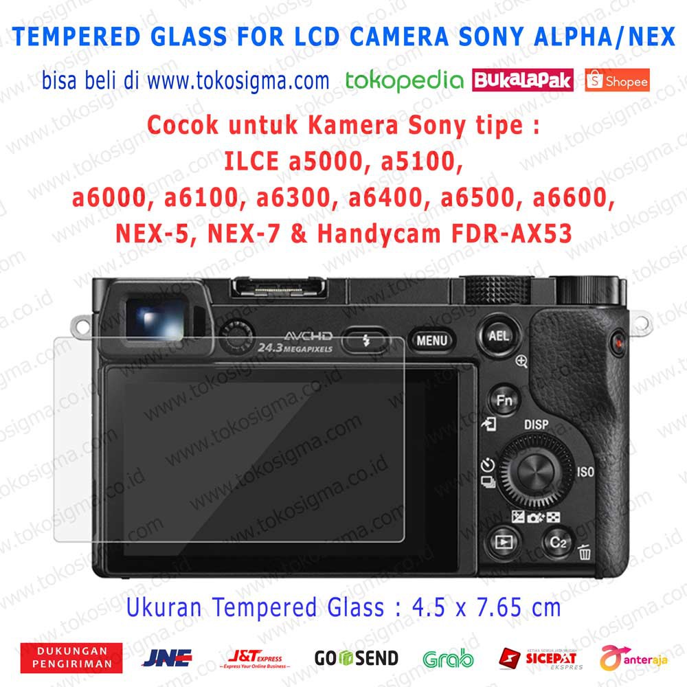 TEMPERED GLASS 9H PROTECTOR SCREEN GUARD for LCD SONY A6100 a6400 6600 6500