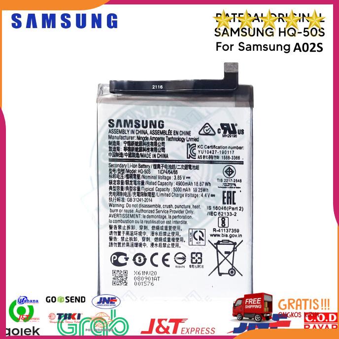 Acc Hp Opp Cpp Baterai Original Samsung A02S Samsung Hq 50S
