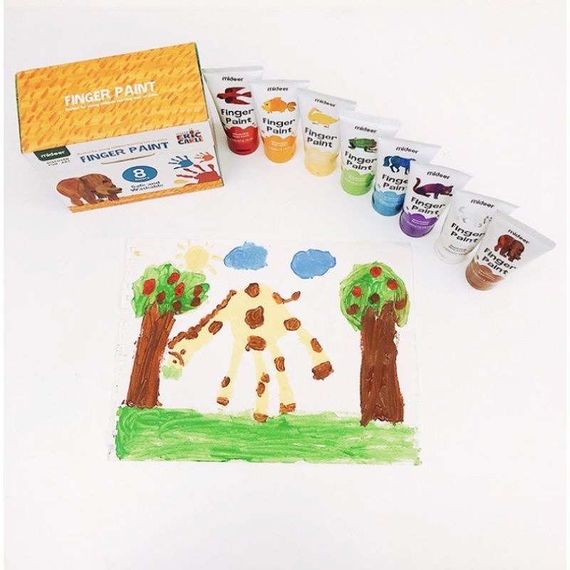 mideer washable non toxic finger paint painting cat isi 8