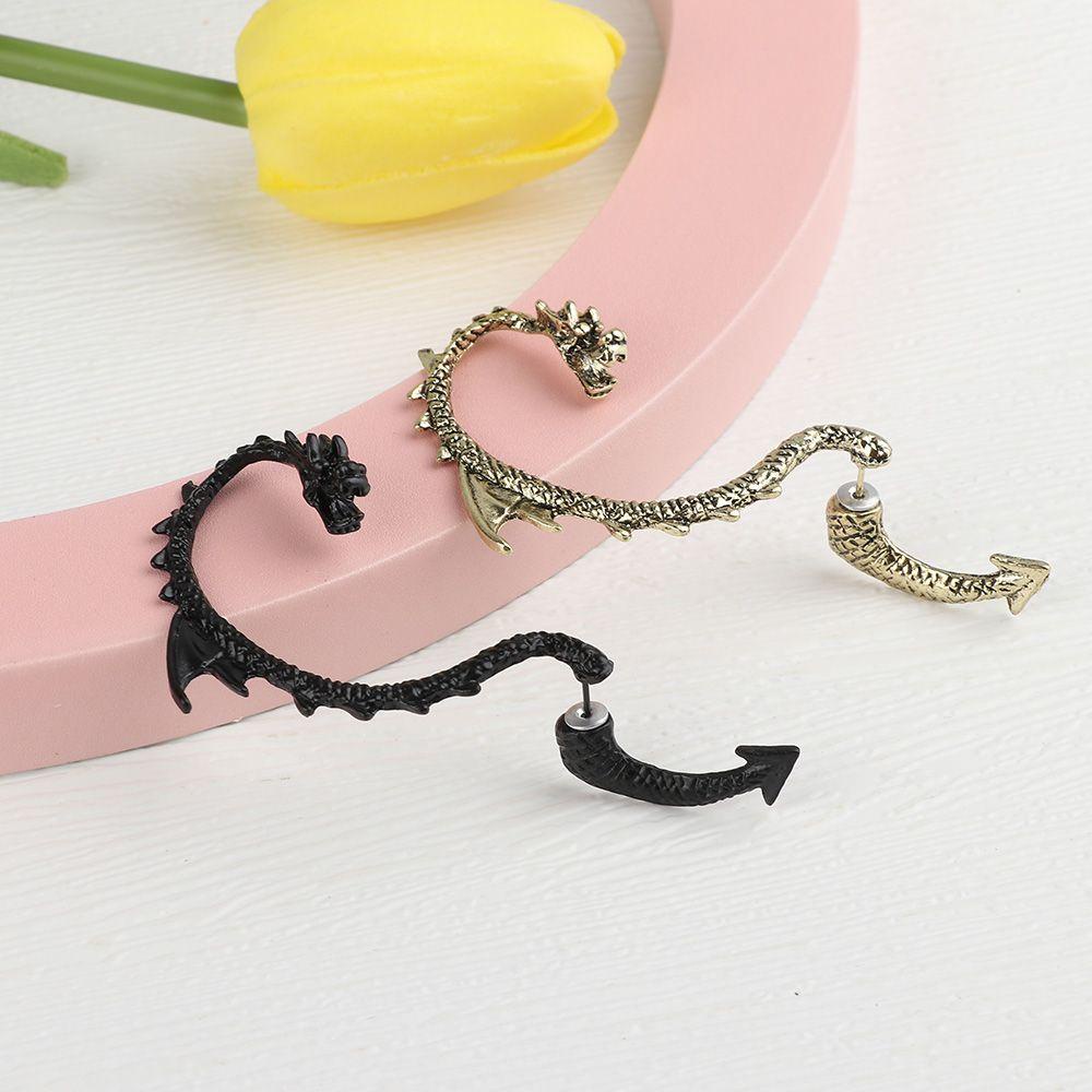 R-flower Punk Anting Wanita Pria Ear Hoop Eardrop Nordic Stud