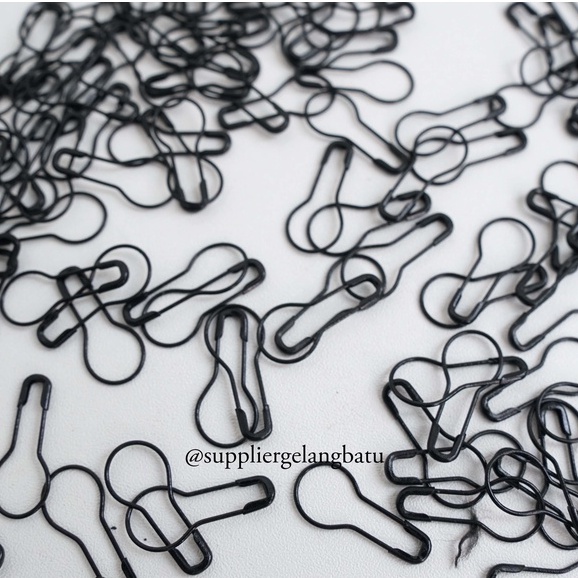 spacer Kait bohlam / kokot bohlam 18mm BLACK bahan ujung tali masker