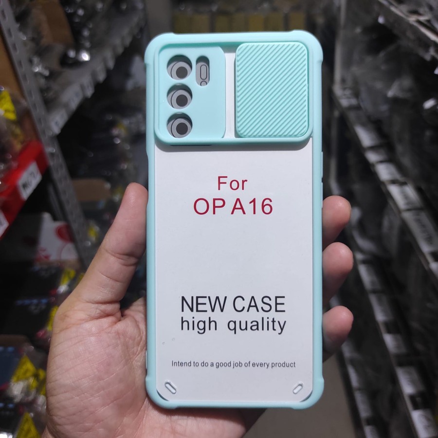 Case Oppo A16 Slide Clear Transparant Protaction Kamera Belakang