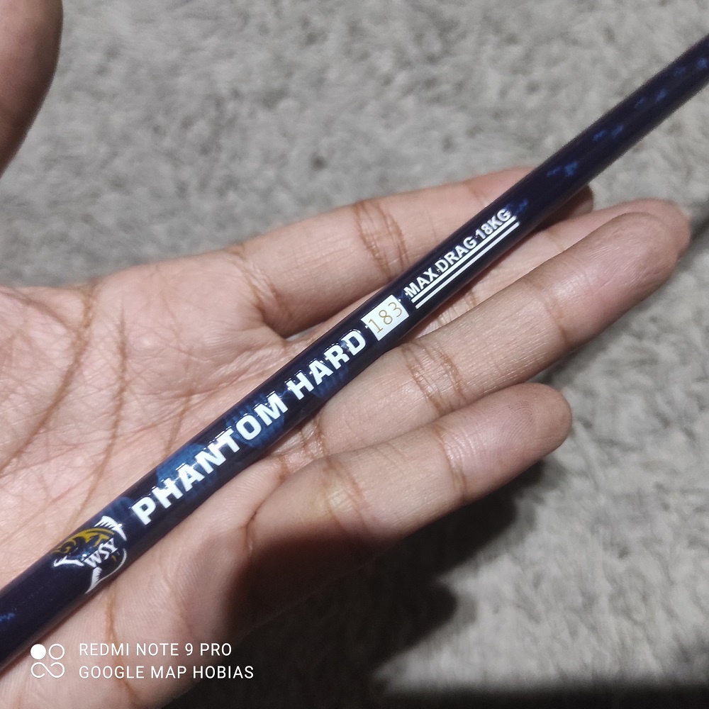 Blank Bahan Joran Pancing Carbon Hollow WSY Phantom Hard 183 cm drag 18kg