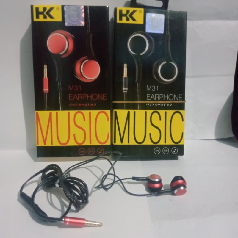 Earphone HK M-31 Original HiFi Handsfree Headset M31 HK