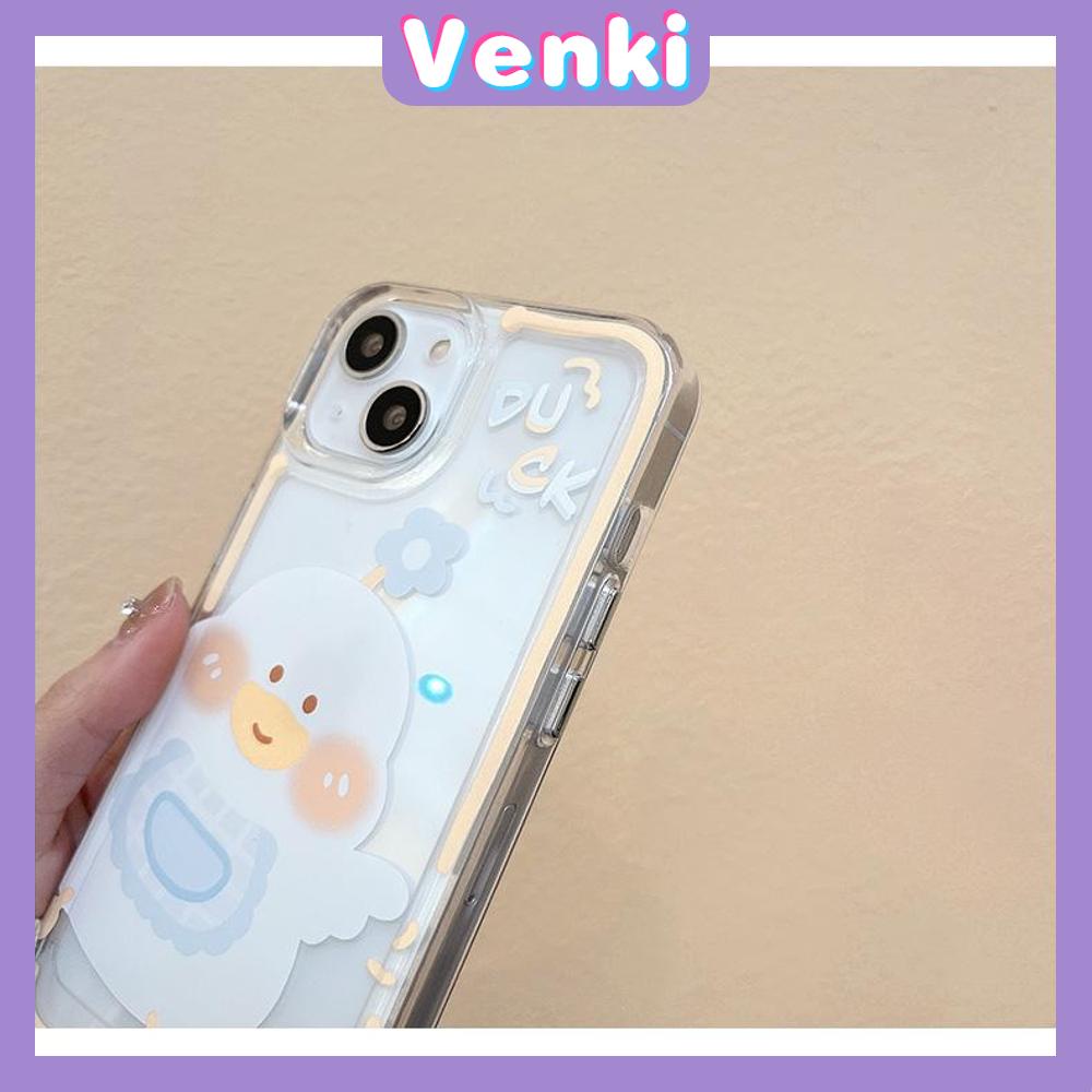 iPhone Case Clear Case Soft Thick TPU Shockproof HD Super Transparent Protection Camera Plating Button Duck Cute For iPhone 13 Pro Max iPhone 12 Pro Max iPhone 11 iPhone 7Plus