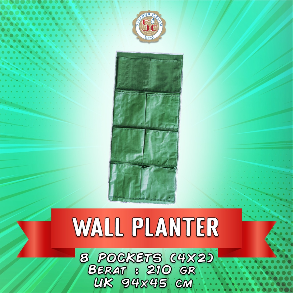 Pot Dinding (Vertical) Wall Planter Bag 8 Kantong