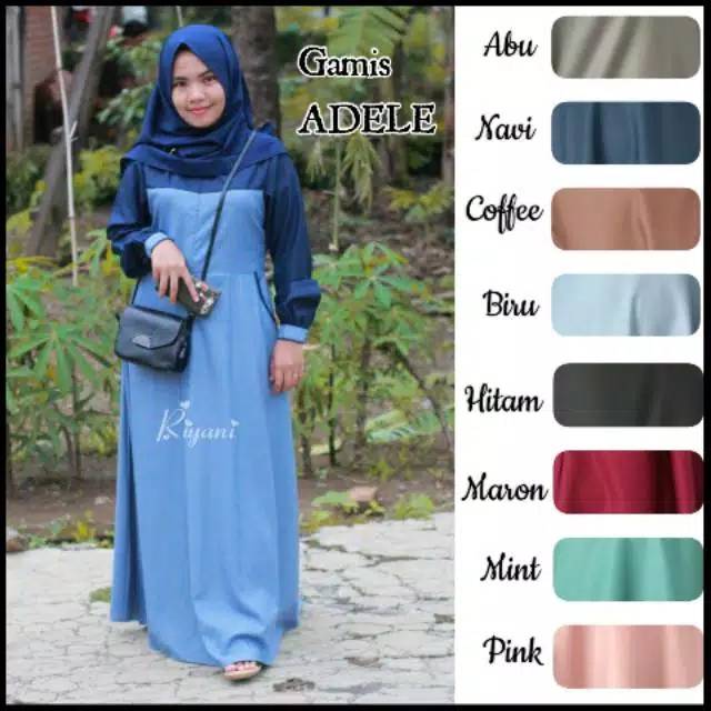 Gamis toyobo Riyani kombinasi