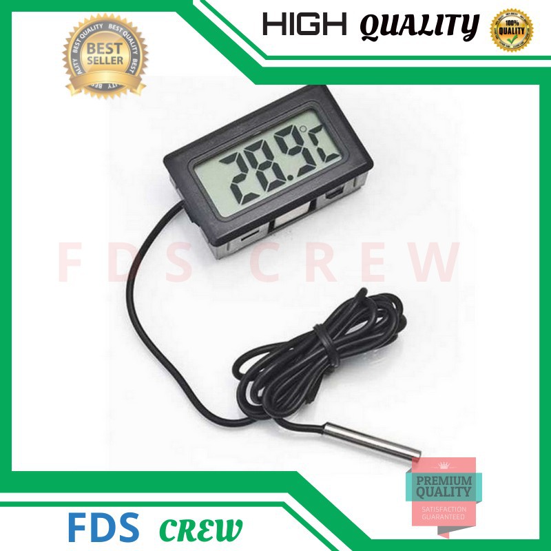 Thermometer Mini Aquascape Digital Display LCD Probe For Aquarium