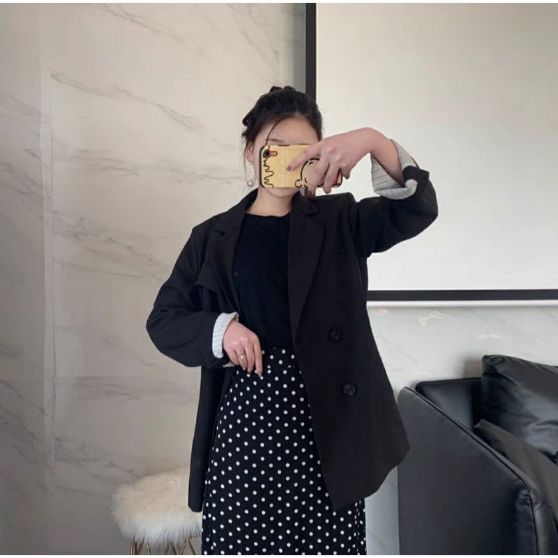 SKIRT FLARE POLKA. ROK WANITA MODIS MOTIF POLKADOT FIT TO XXL-7