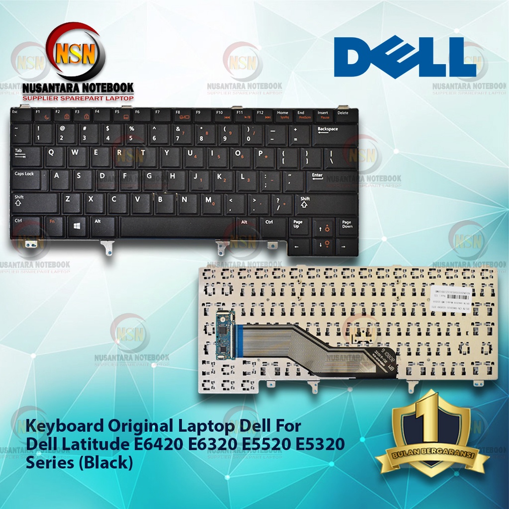 Keyboard Dell Latitude E6420 E6320 E5520 E5320 Series Black