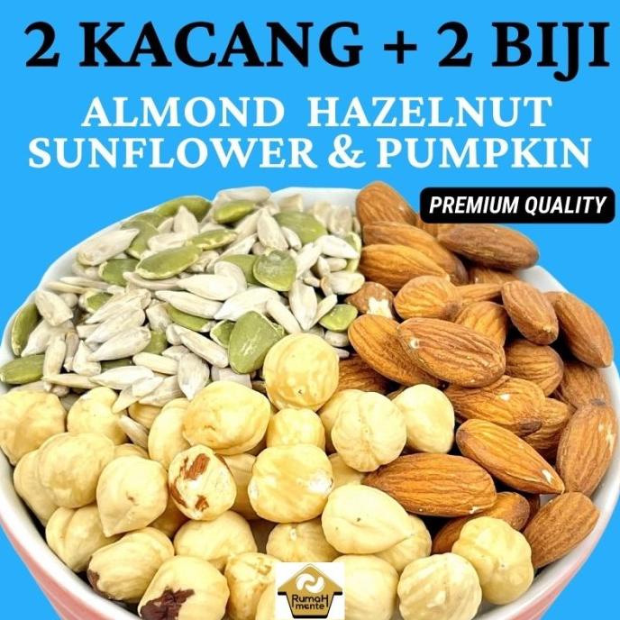 

TRAILMIX NUTS SEEDS 1KG ALMOND HAZELNUT PUMPKIN SEED SUNFLOWER SEED