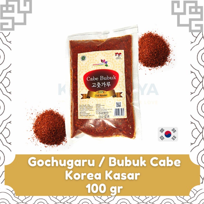 

sambal-aneka- gochugaru / bubuk cabe korea 100 gram (repacking) -aneka-sambal.