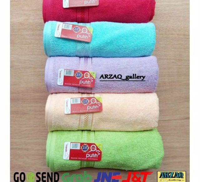 Handuk Merah Putih 70 X 135 | Handuk Mandi | Handuk Dewasa | Handuk Jumbo