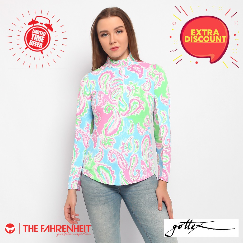 [EXTRA DISCOUNT] [NEW ARRIVAL] The-Fahrenheit Lori Gottex Studio Paisley Active Jacket - Multi