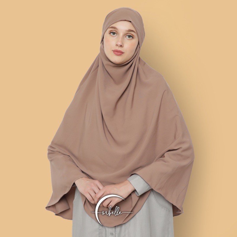 FRENCH KHIMAR JUMBO WOOLPEACH • NIQAB SYAR'I CADAR WOLFIS