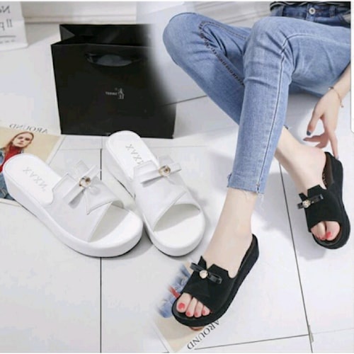 Sandal Wedges Sendal Haihil  Heals Wanita Cewek Korean Style Tinggi Hak 5cm Kekinian Terbaru