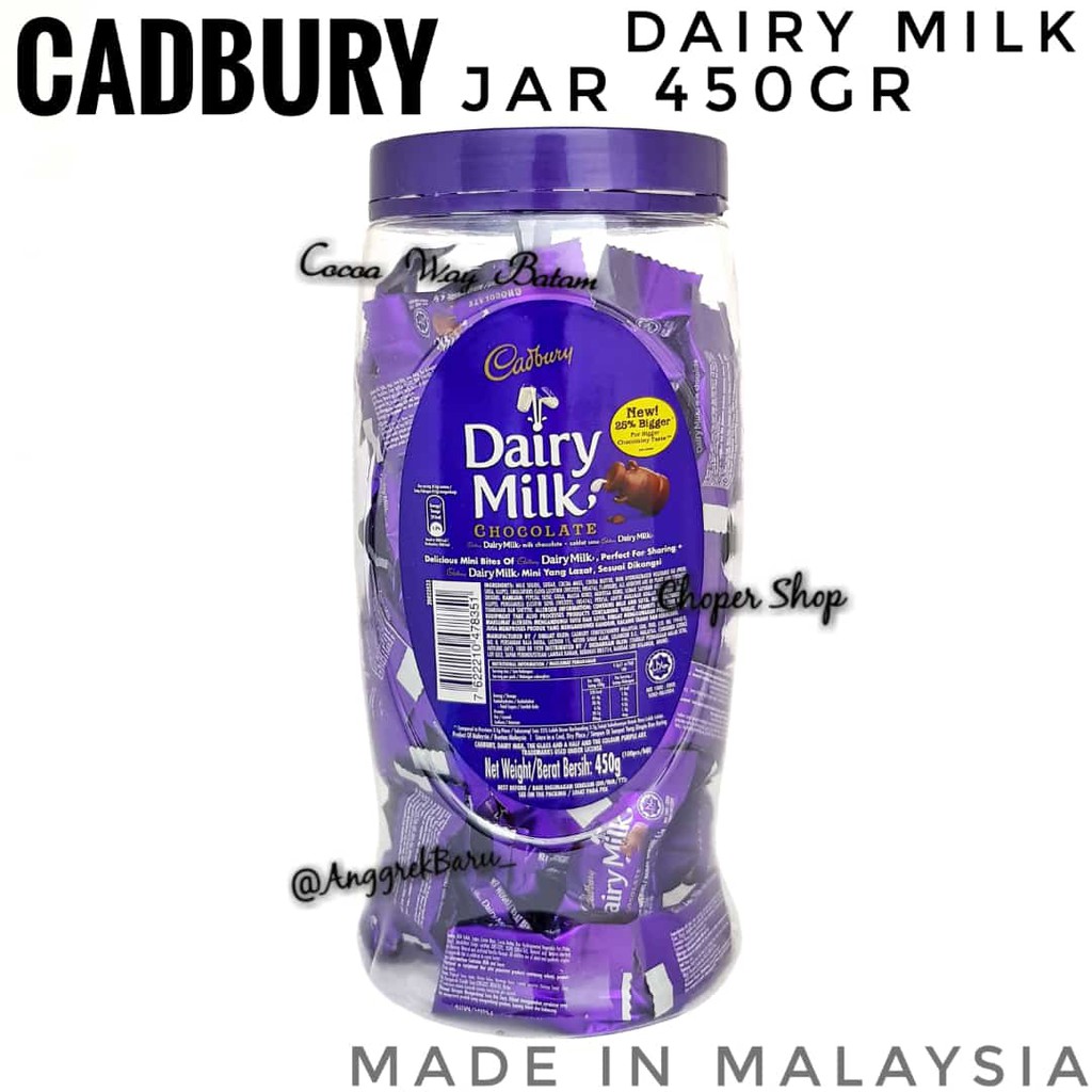 

Cadbury Dairy Milk Chocolate Jar 450gram