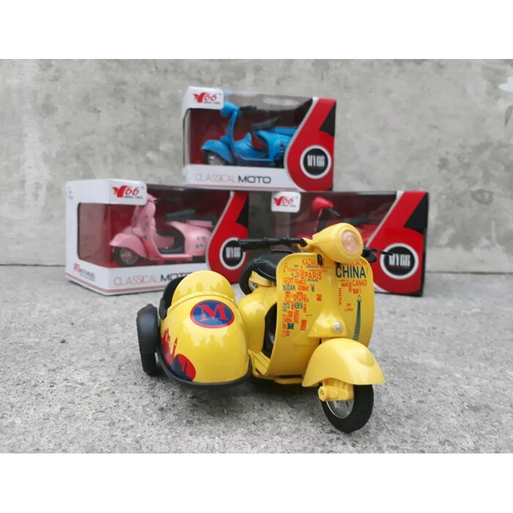 DIECAST MOTOR VESPA CLASSIC - MINIATUR KLASIK SCOOTER