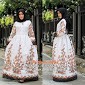 Gamis Batik Bambu Putih - Long Dress Batik Wanita - Putih