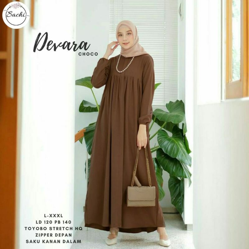 Baju Gamis Polos Toyobo Stretch HQ DEVARA mAxy 2021