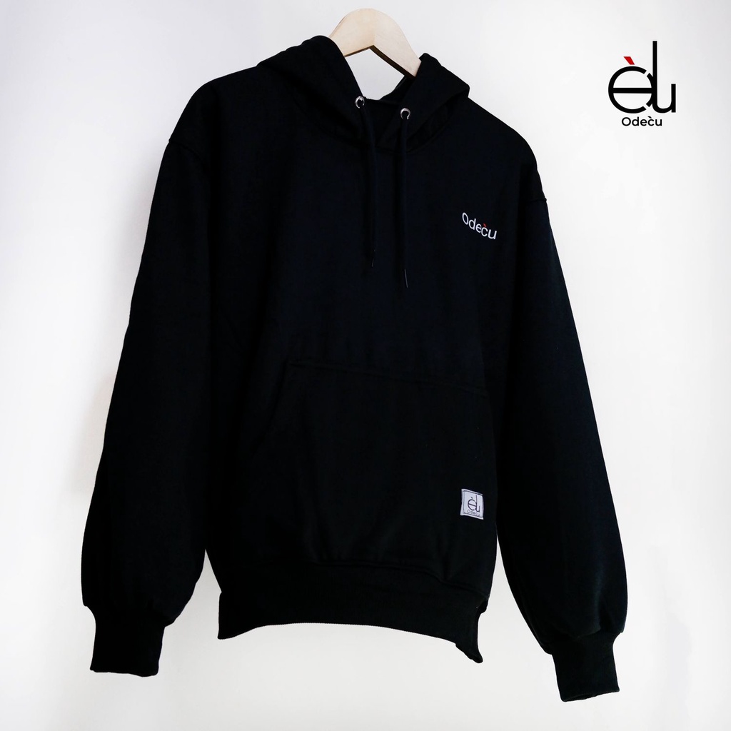 ODECU PREMIUM HOODIE BLACK SWEATER OVERSIZE WANITA PRIA