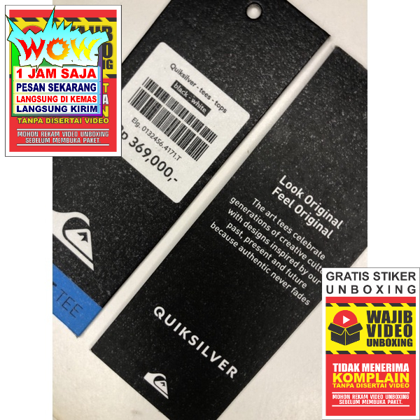 

QUIKSILVER PRICE TAG HANGTAG BARCODE SUPER PREMIUM CO 1X DI KIRIM 600PCS