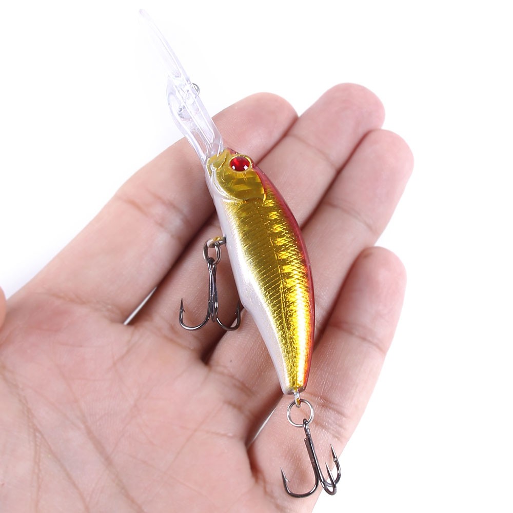 HENGJIA New 6Pcs 10cm/7g Minnow Umpan Pancing Swimbait Ikan Floating Fishing Lures Bass Hard Bait Kail Wobbler