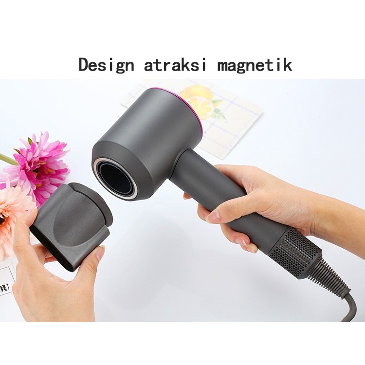 Hair dryer Salon Profesiona Pengering Rambut  With Five Styling Attachments-3 warna