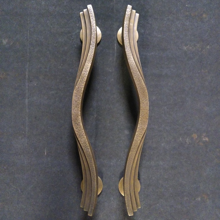 Handle Pintu Kuningan / Brass Door Pull - Kipas 02 Asli Kuningan