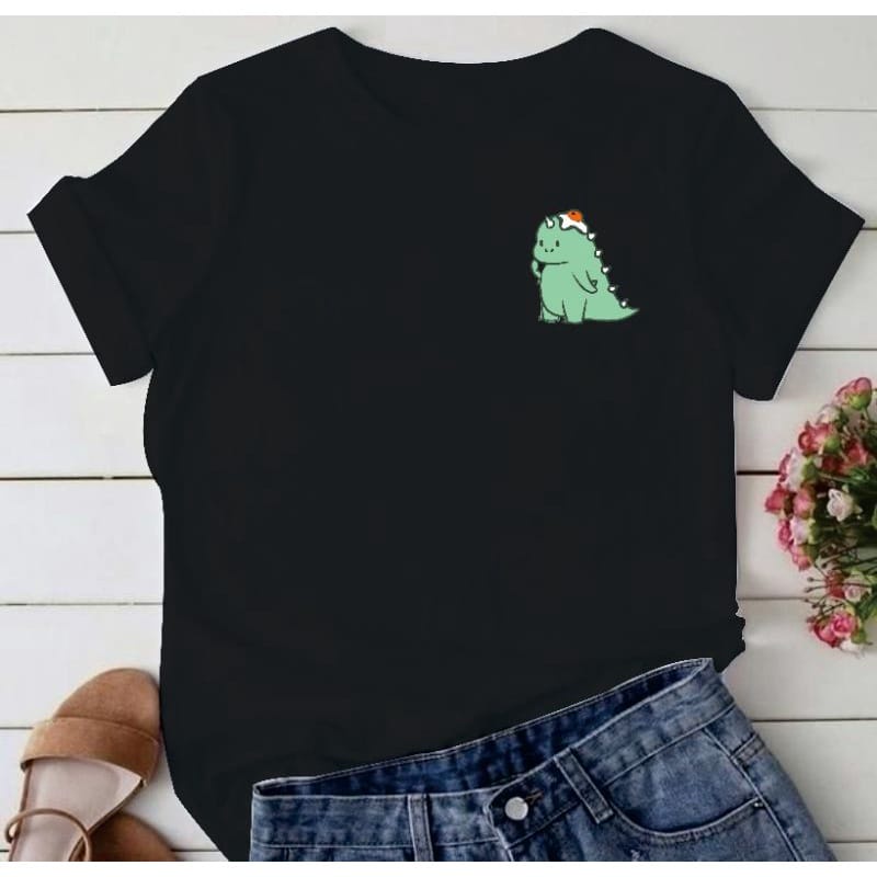 MYSTIQUE.ID-BAJU KAOS DINO T-SHIRT LUCU DAN AESTHETIC