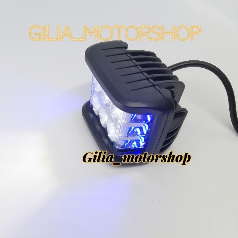 Lampu tembak sorot cree/cwl 6 led mini strobo 3x3 led kiri kanan universal