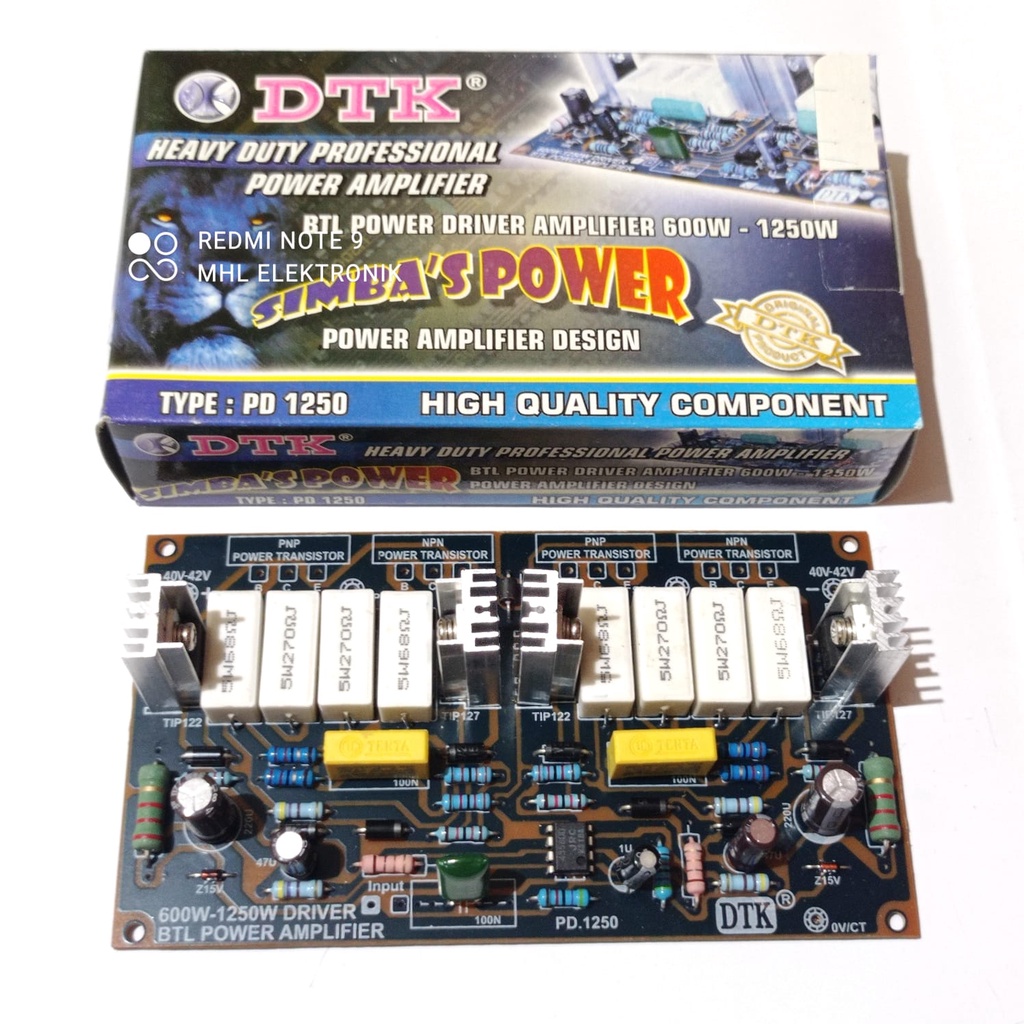 Simbas Power BTL Power Amplifier 600W-1250W DTK PD 1250