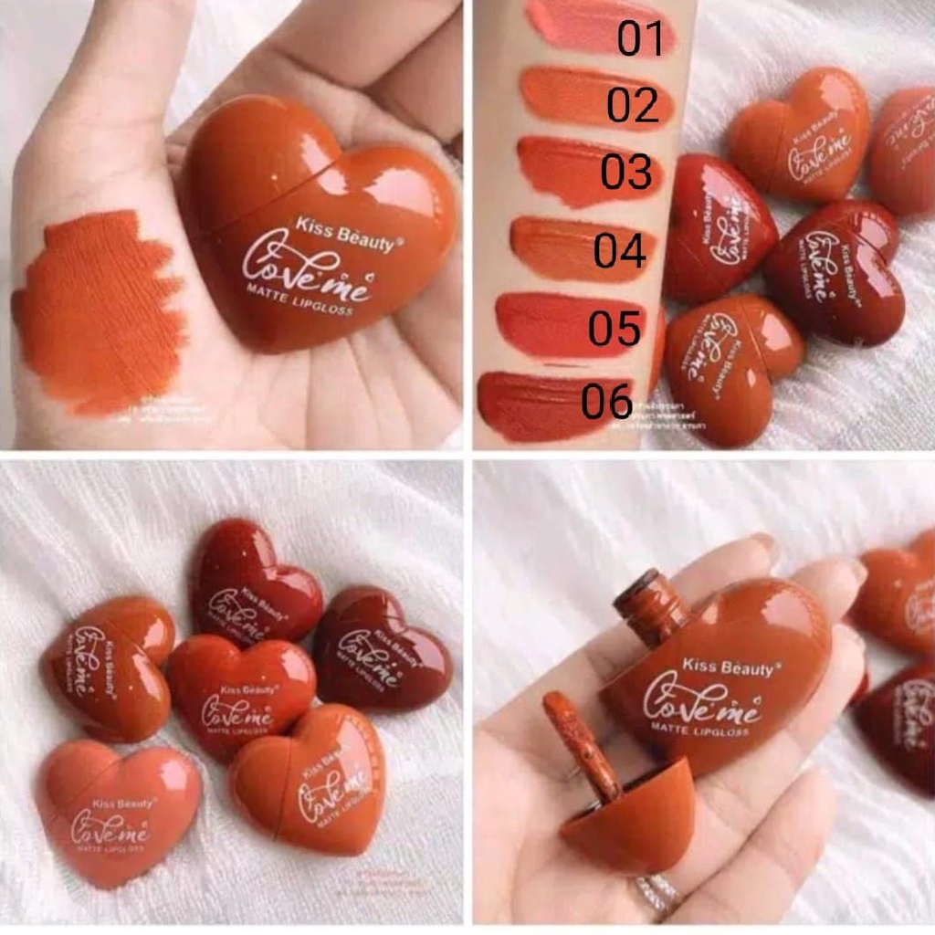 Lipcream Bentuk Hati Love/Liptint/Lipcare/Lipgloss/Lipstik