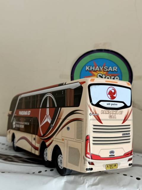 miniatur Bus bis / mainan bus bis DOUBLE DEKER PANDAWA 87