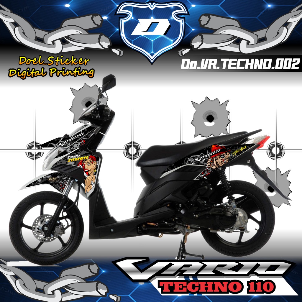 Striping VARIO CBS Dan TECHNO 110 Sticker List Variasi Jerink 002